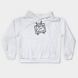 White Noise TV Line Drawing Kids Hoodie